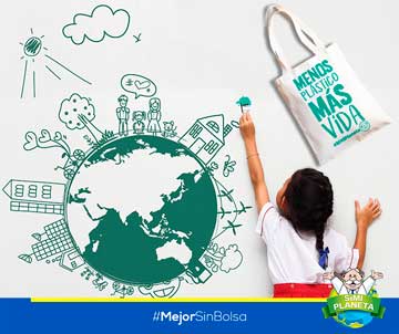 Menos plástico más vida #SIMIPLANETA #MejorSinBolsa