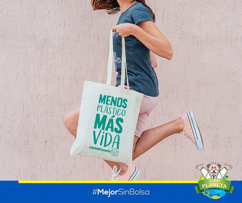 Bolsa reusable que ofrece Farmacias Similares